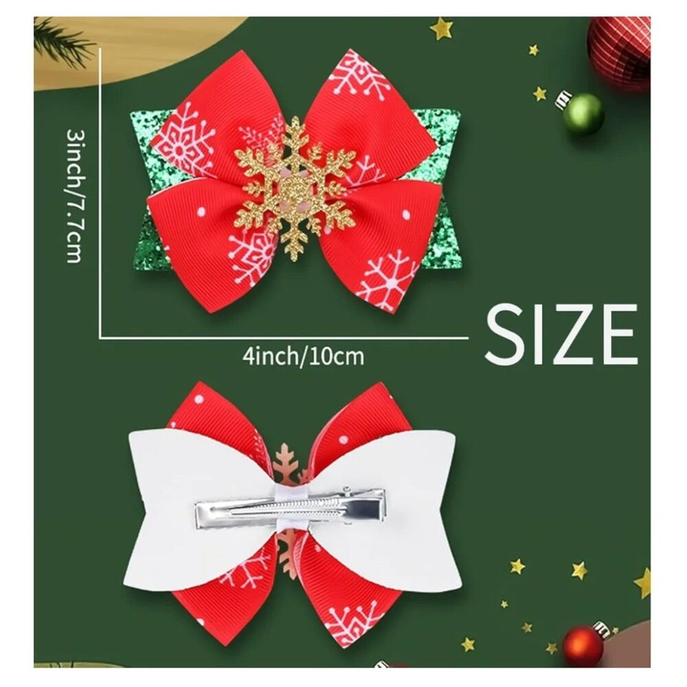 Christmas Ribbon Barrets 2 in pck